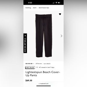 Light spun  Madewell pants NWT